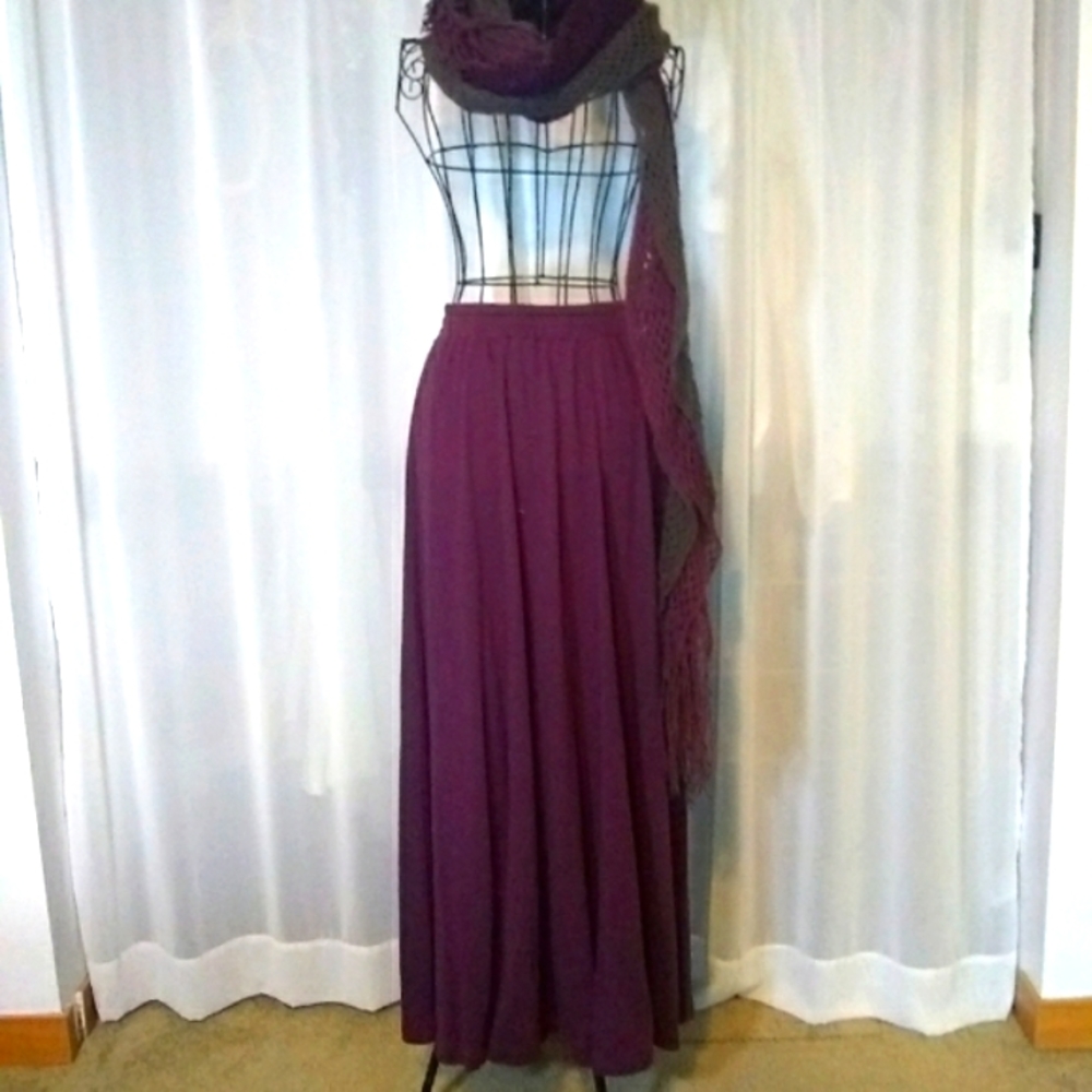 Peruvian Connection Long Purple Skirt